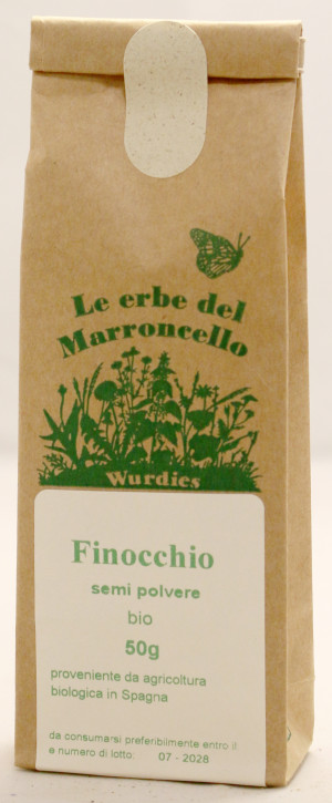 Finocchio semi polvere, bio 50g