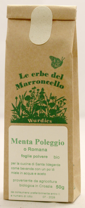 Menta Poleggia o Romana (mentha pulegium) foglie polvere, bio 50g