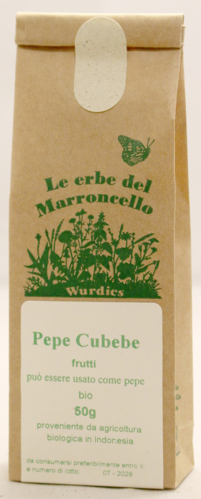 Pepe Cubebe (Piper cubeba) frutti, bio 50g