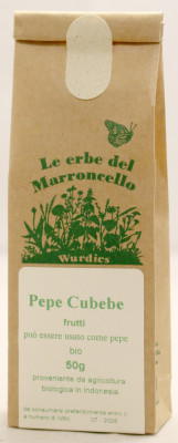 Pepe Cubebe (Piper cubeba) frutti, bio 50g